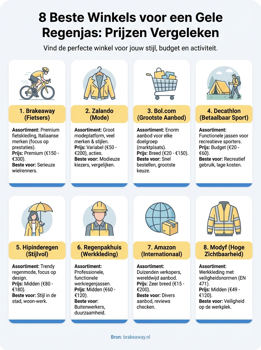 gele regenjas infographic