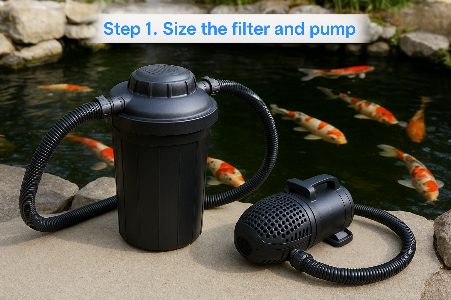 Step 1. Size the filter and pump