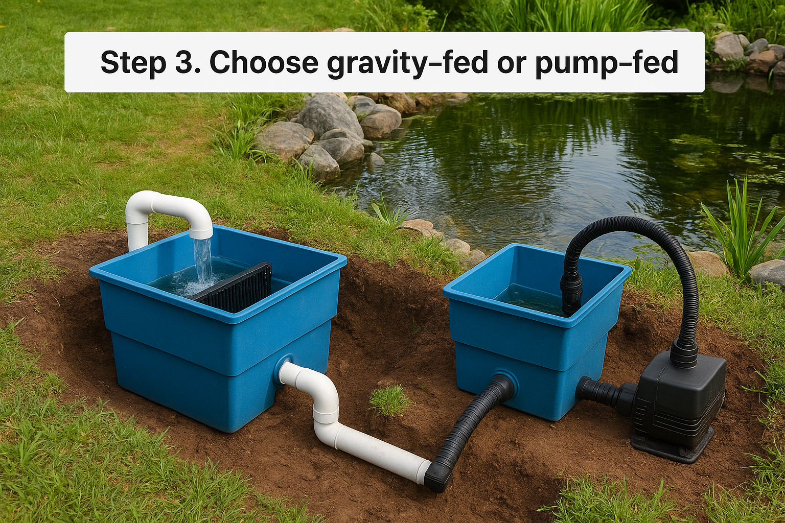 Step 3. Choose gravity-fed or pump-fed