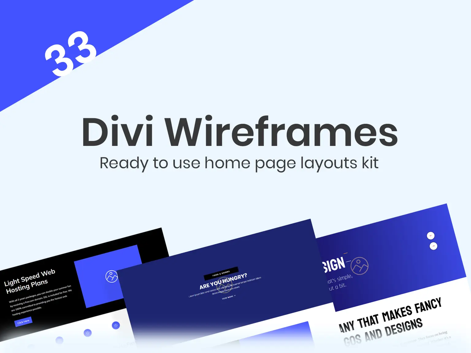 Divi Wireframe Layouts Kit