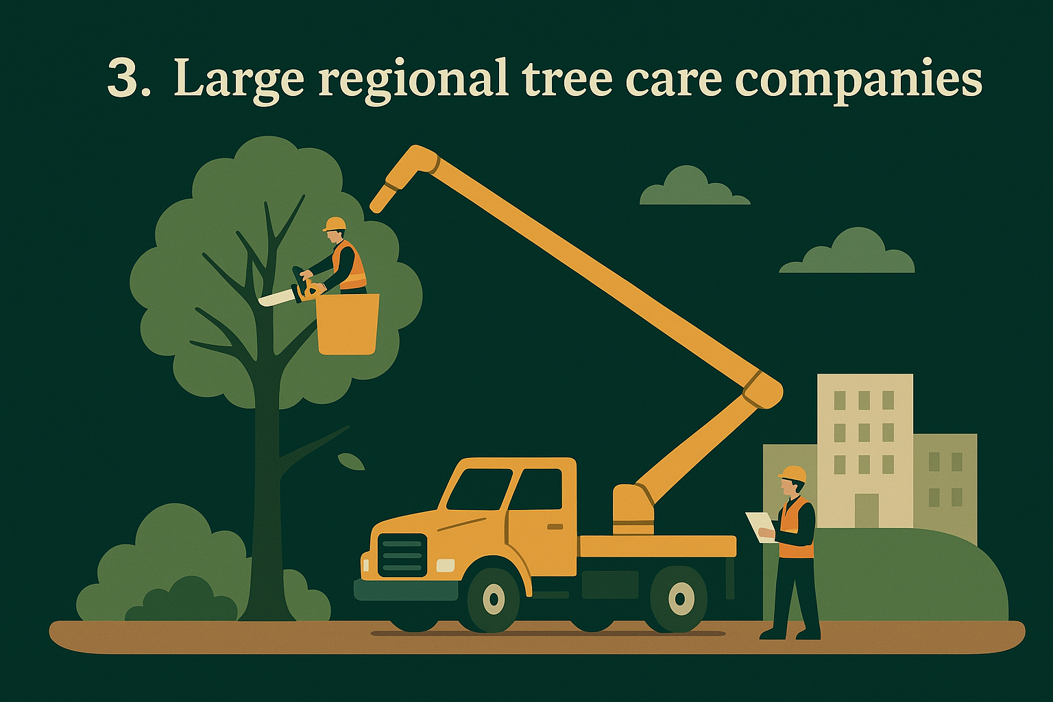 3. Large regional tree care companies