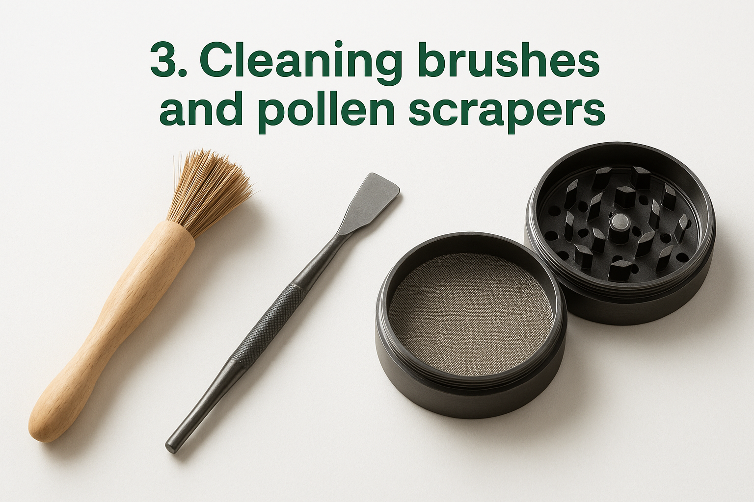 3. Cleaning brushes and pollen scrapers