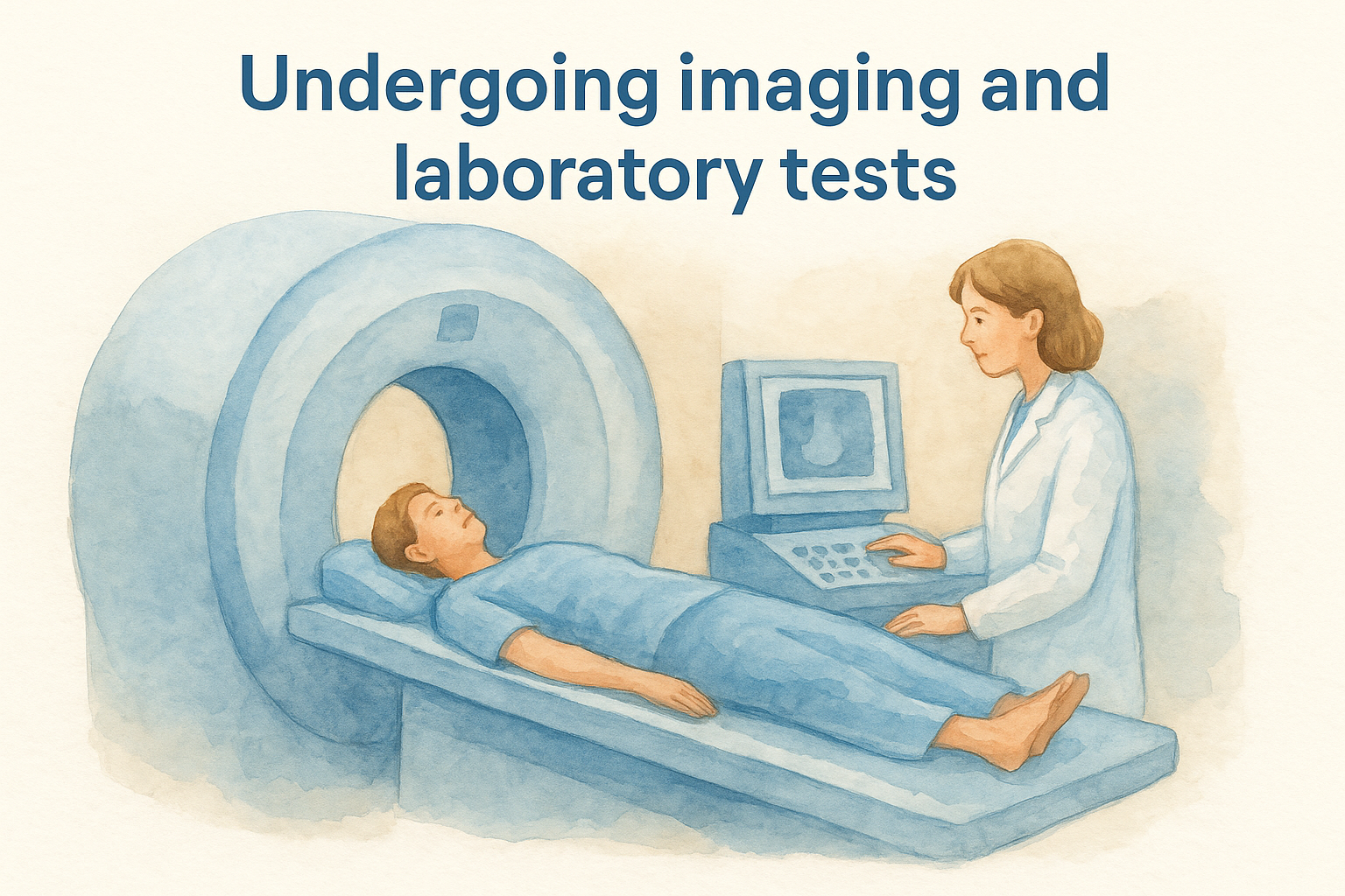 Undergoing imaging and laboratory tests