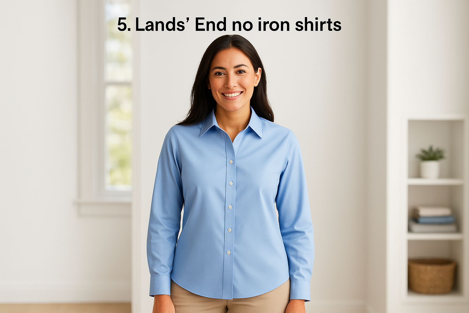 5. Lands' End no iron shirts