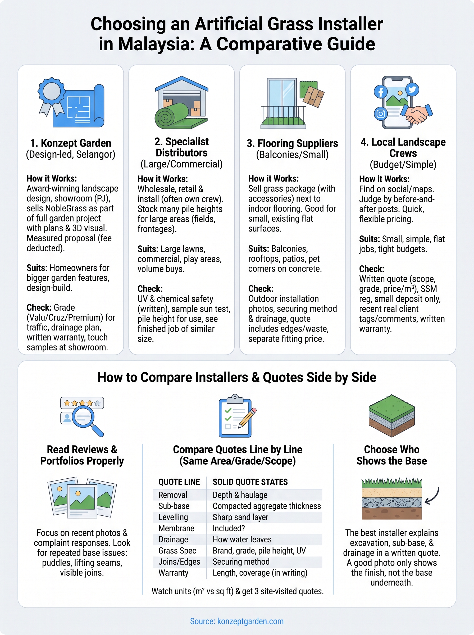 artificial grass installer near me infographic