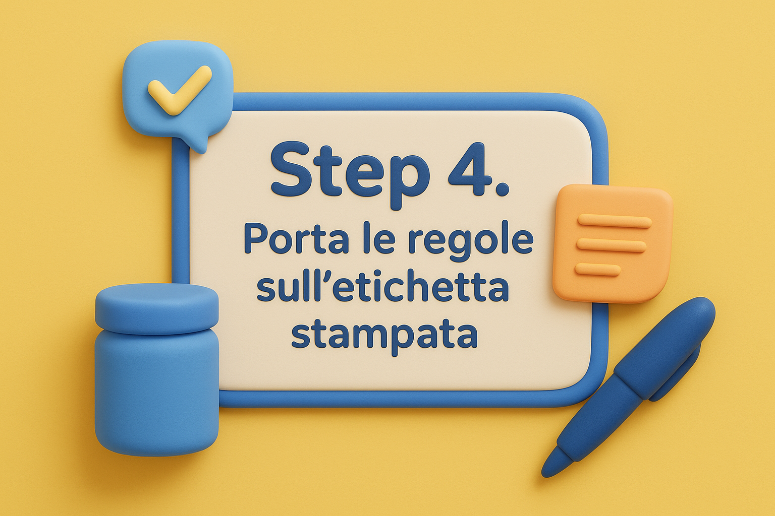 Step 4. Porta le regole sull'etichetta stampata