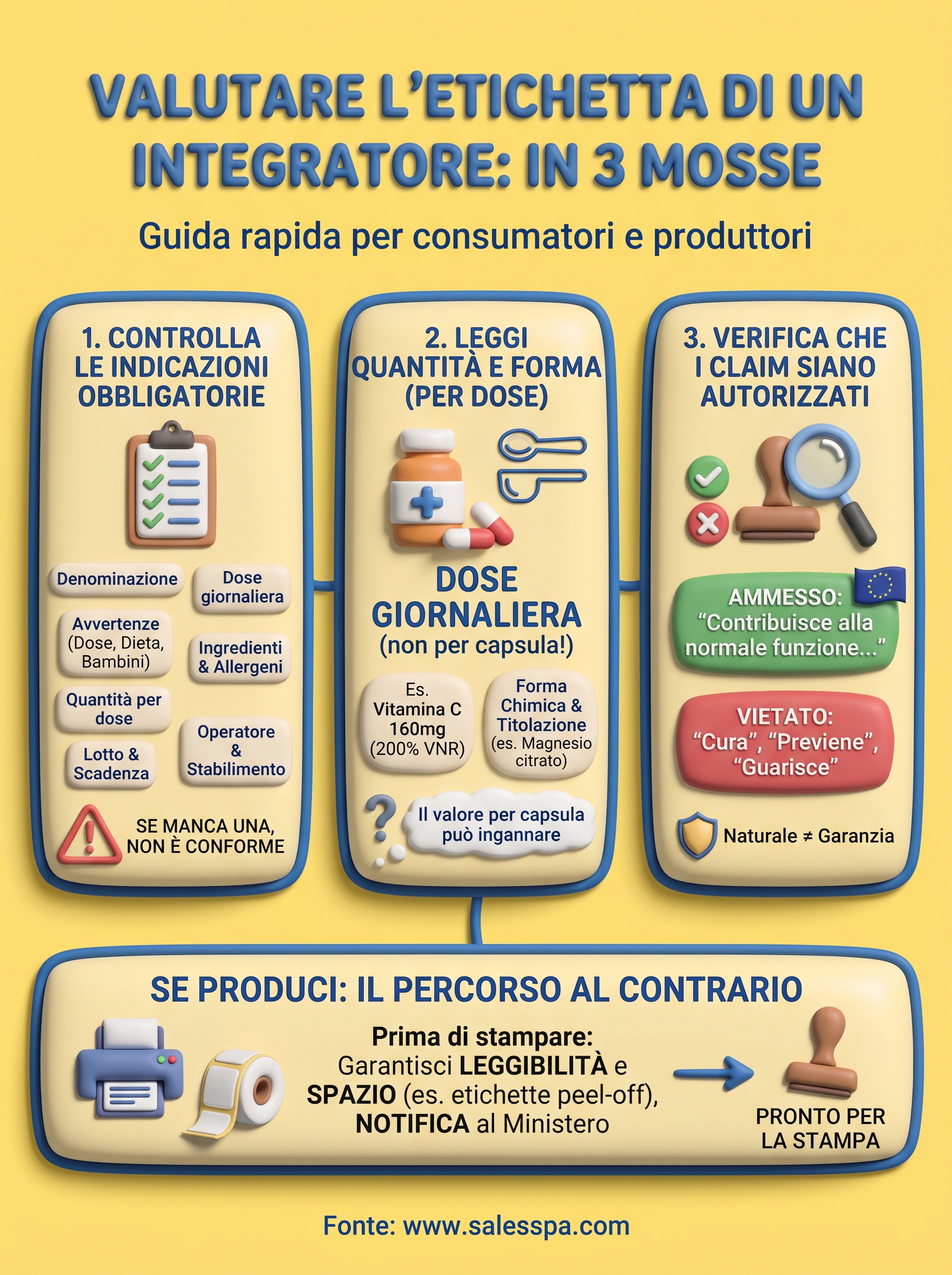 etichette integratori alimentari infographic