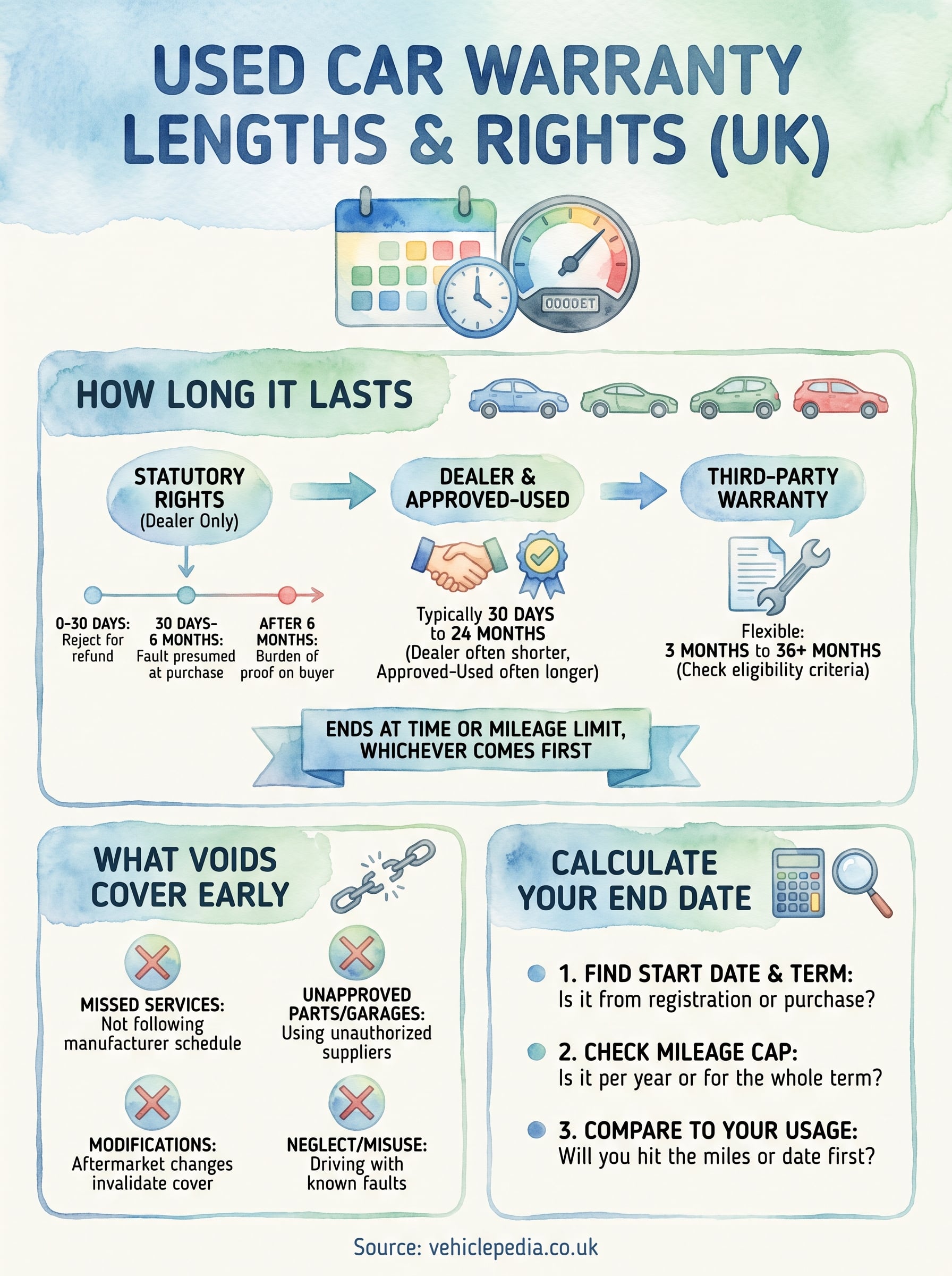 how long does used car warranty last infographic