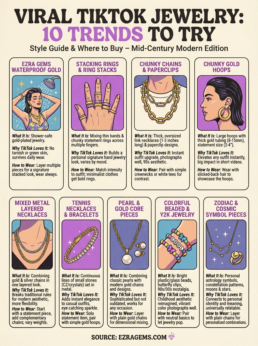 viral tiktok jewelry infographic