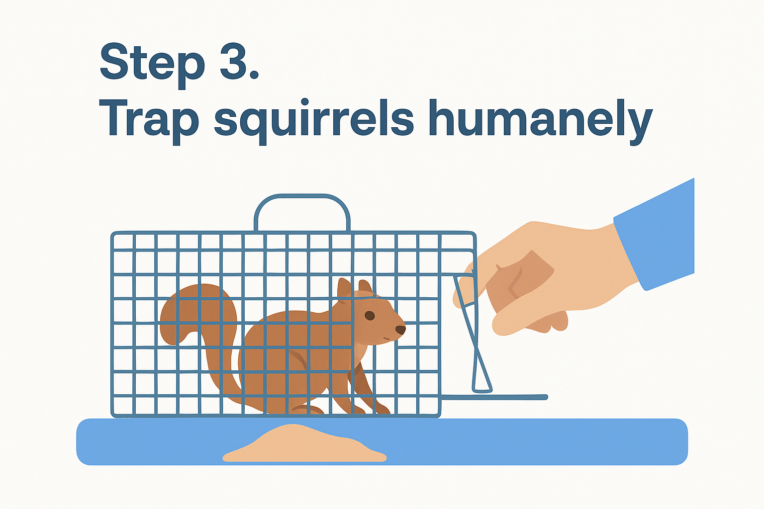 Step 3. Trap squirrels humanely