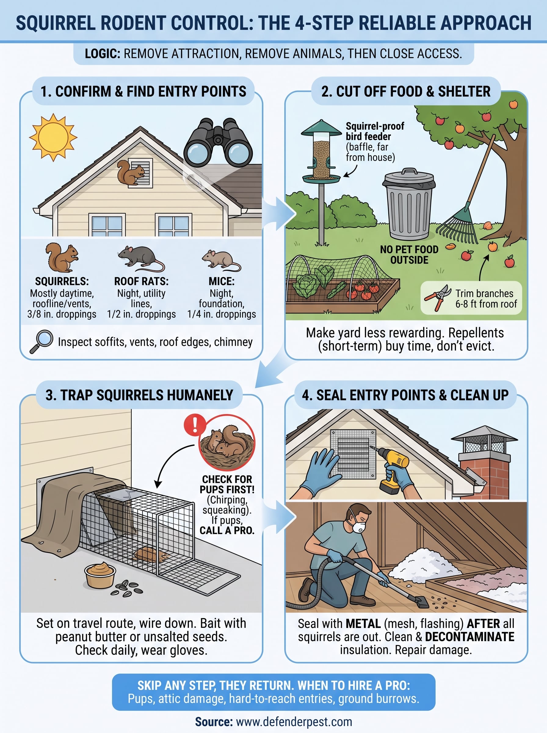 squirrel rodent control infographic
