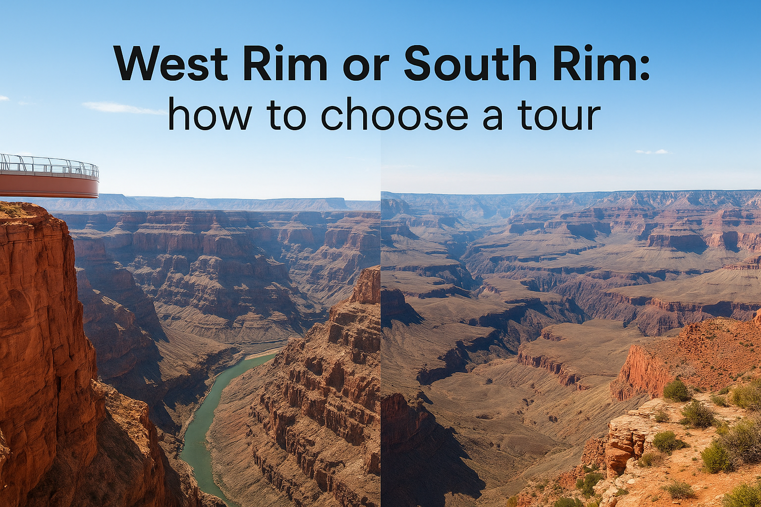 West Rim or South Rim: how to choose a tour