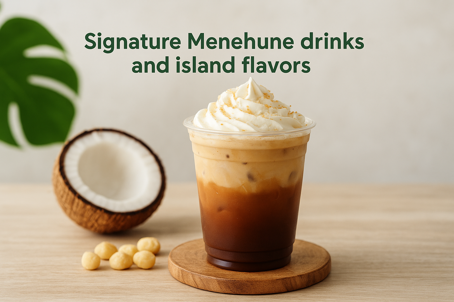 Signature Menehune drinks and island flavors