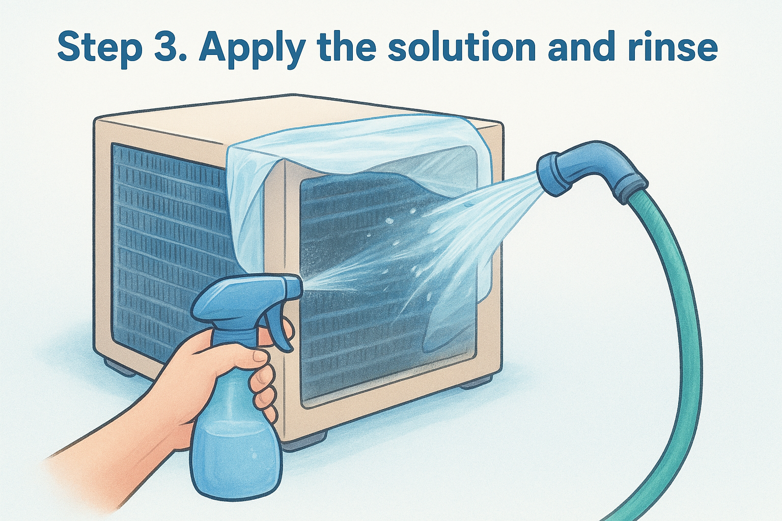 Step 3. Apply the solution and rinse