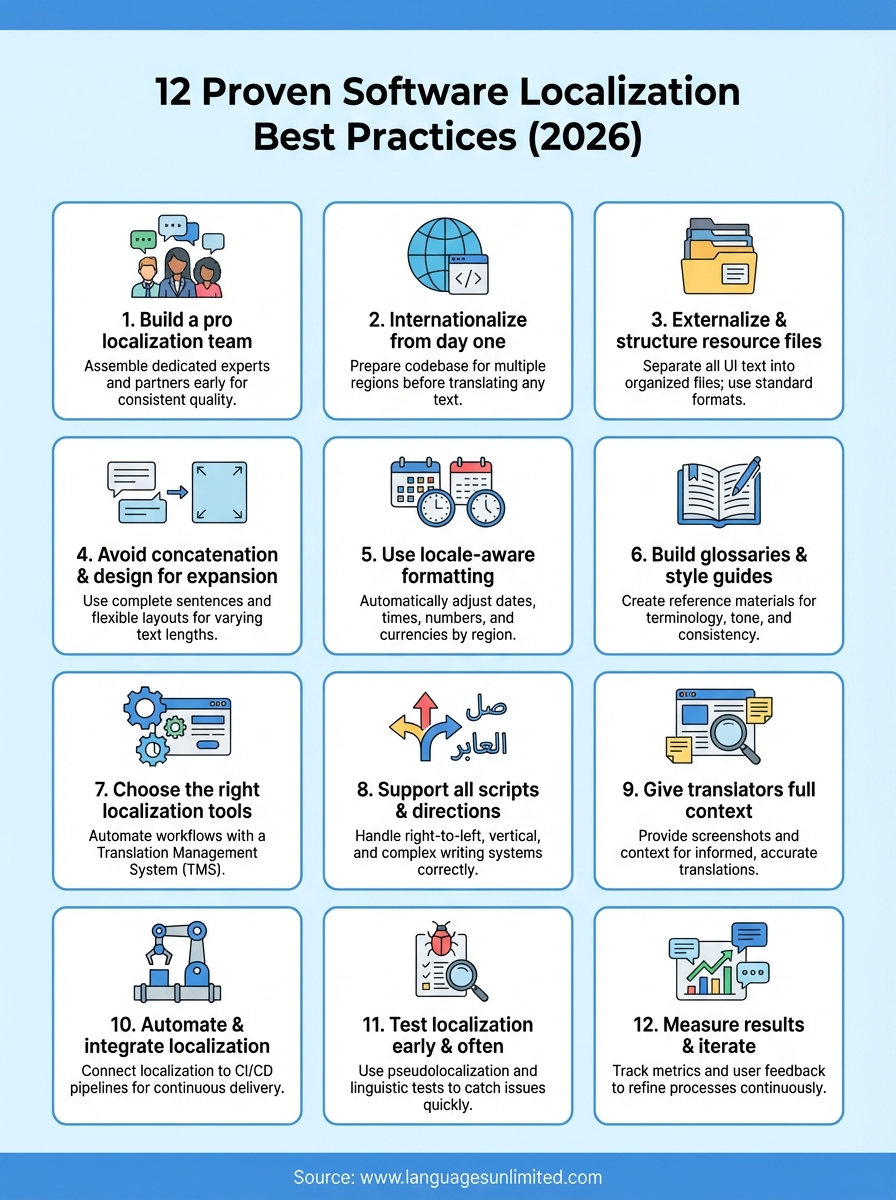 software localization best practices infographic