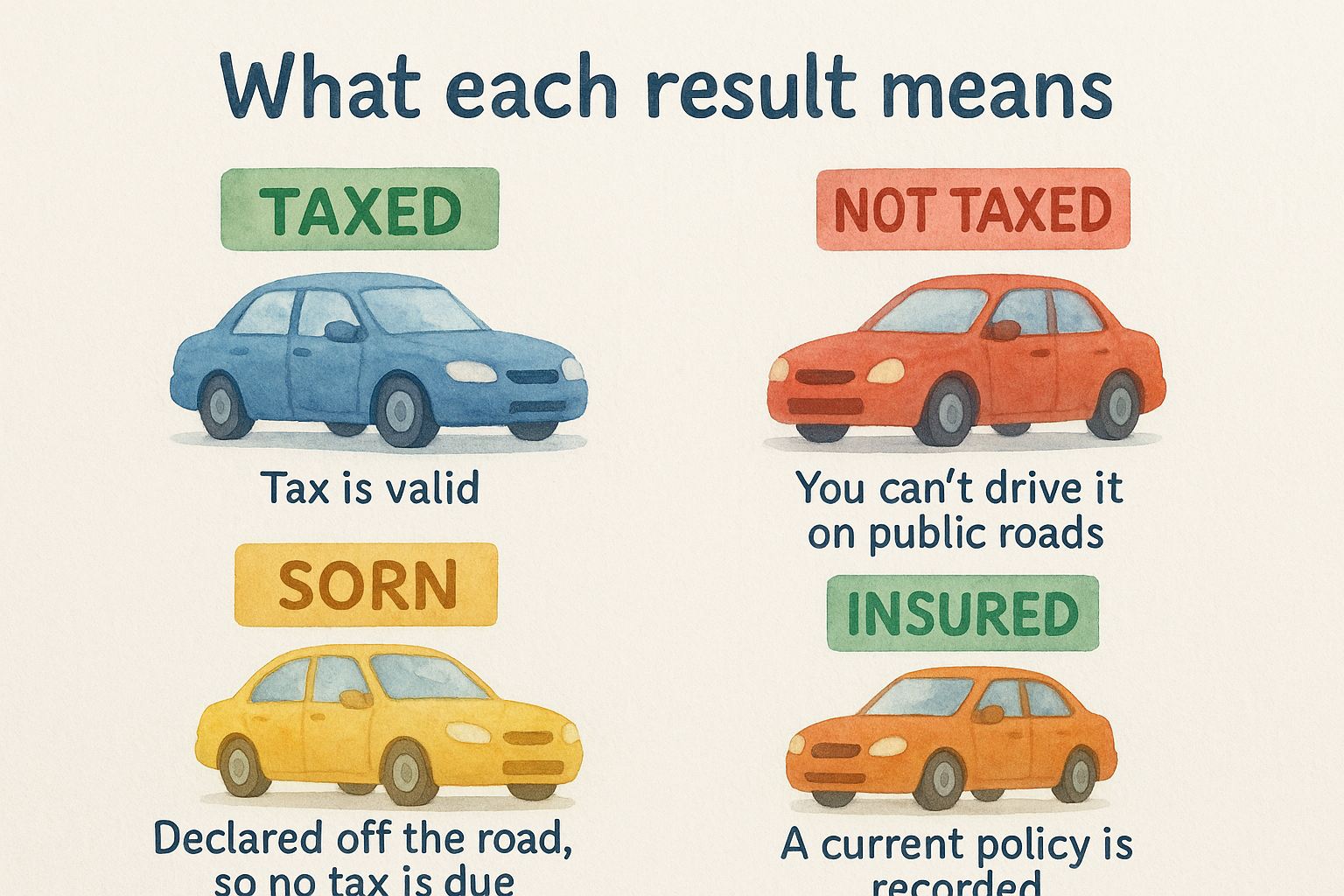 What each result means