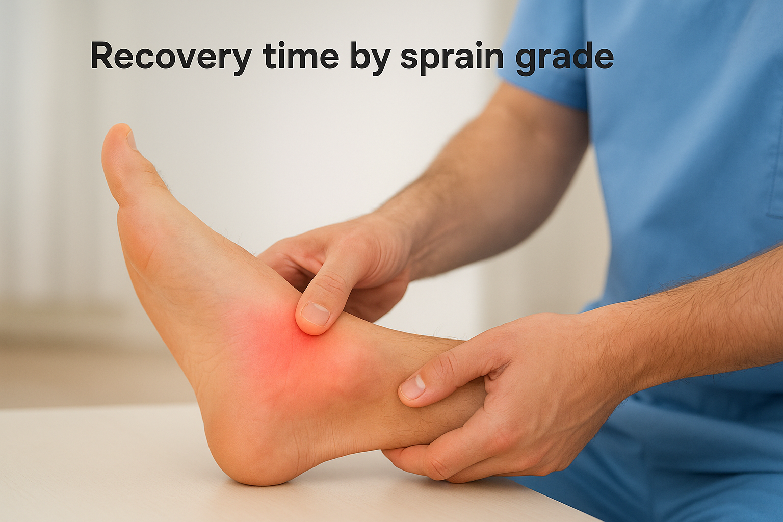 Recovery time by sprain grade