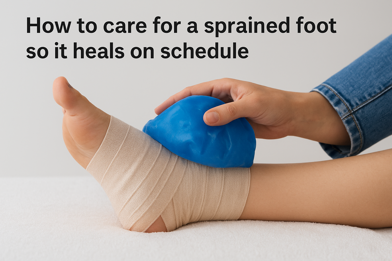 How to care for a sprained foot so it heals on schedule