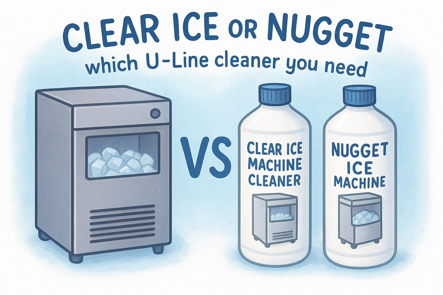 Clear ice or nugget: which U-Line cleaner you need