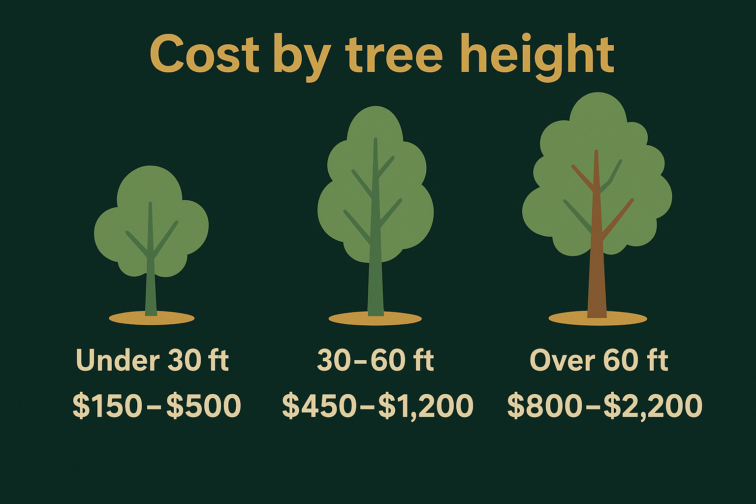 Cost by tree height