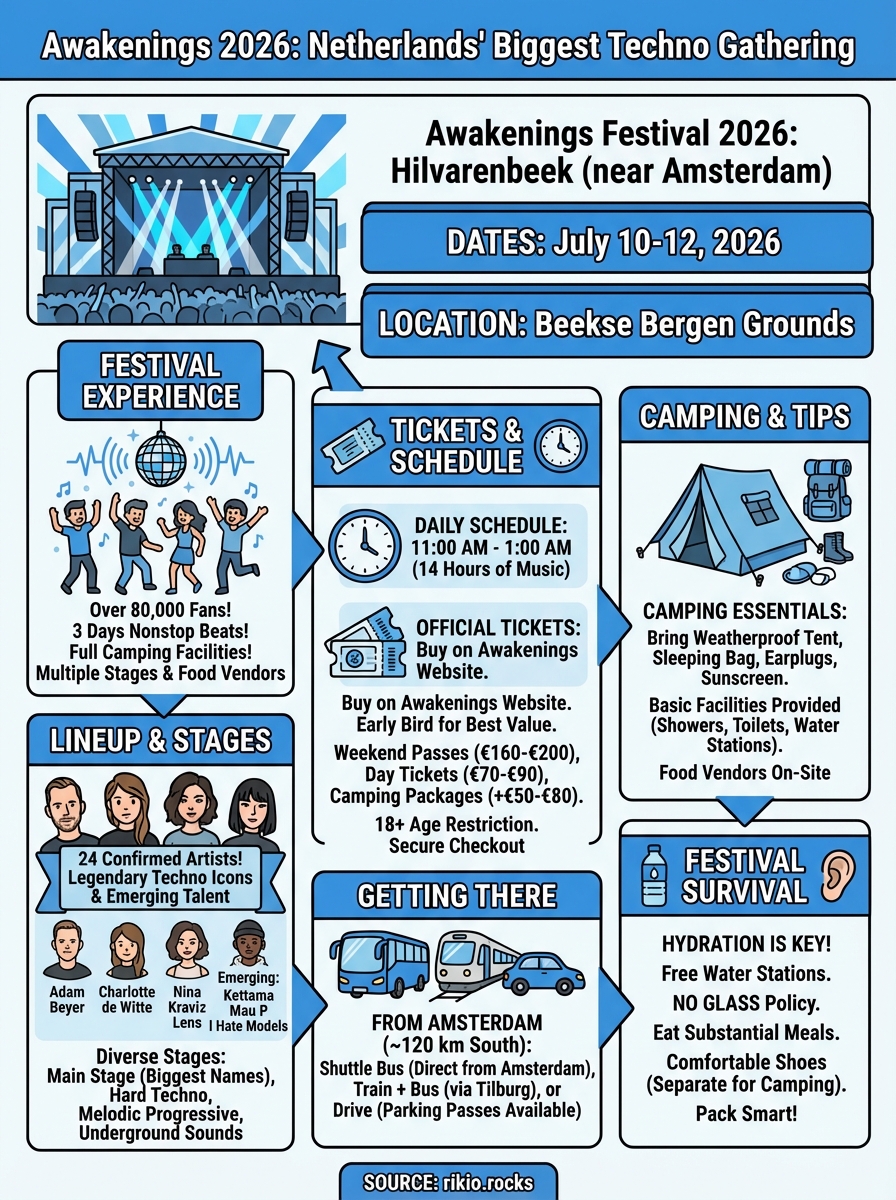 2026 awakenings (amsterdam, netherlands) infographic