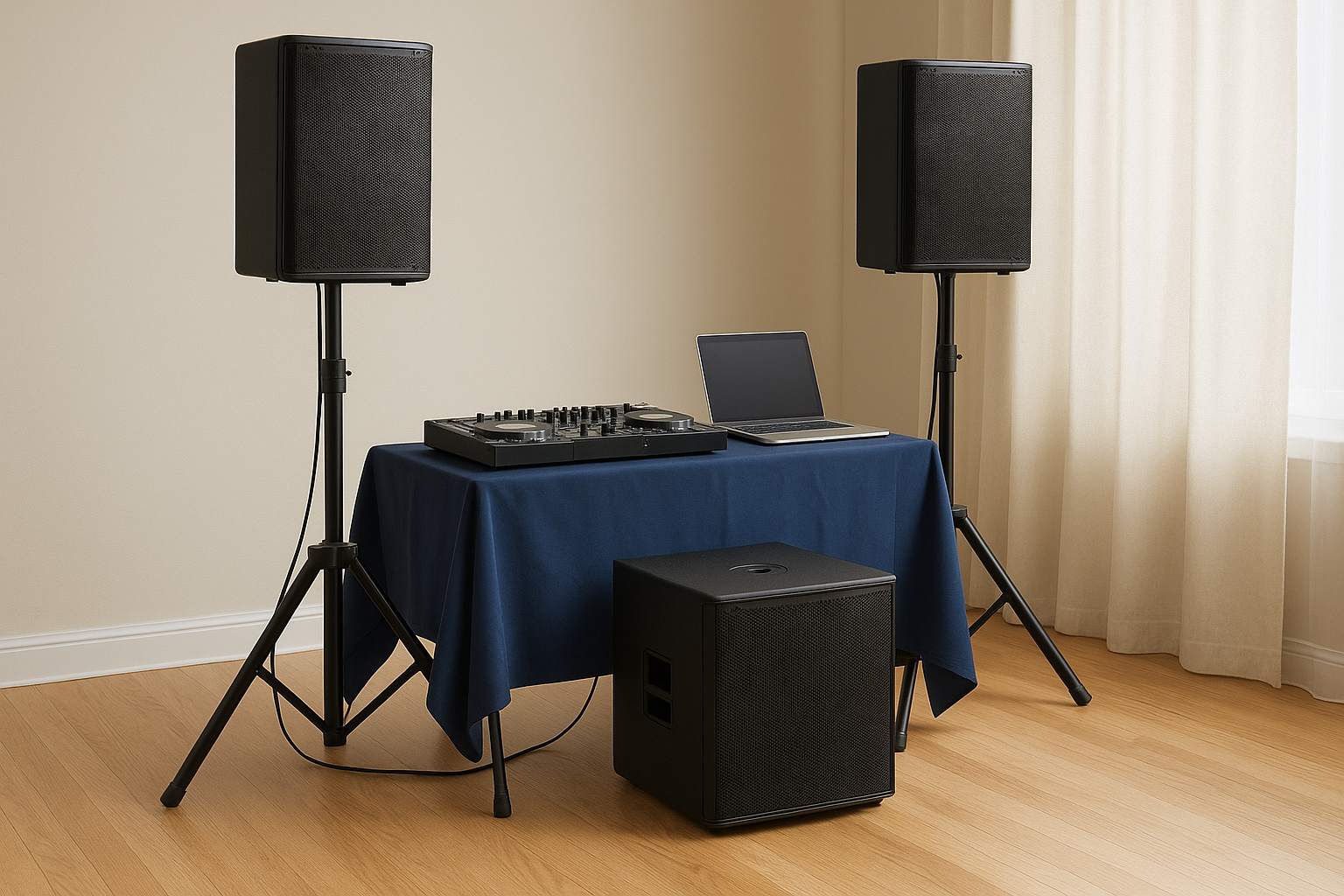 3. Speakers plus a subwoofer for dancing