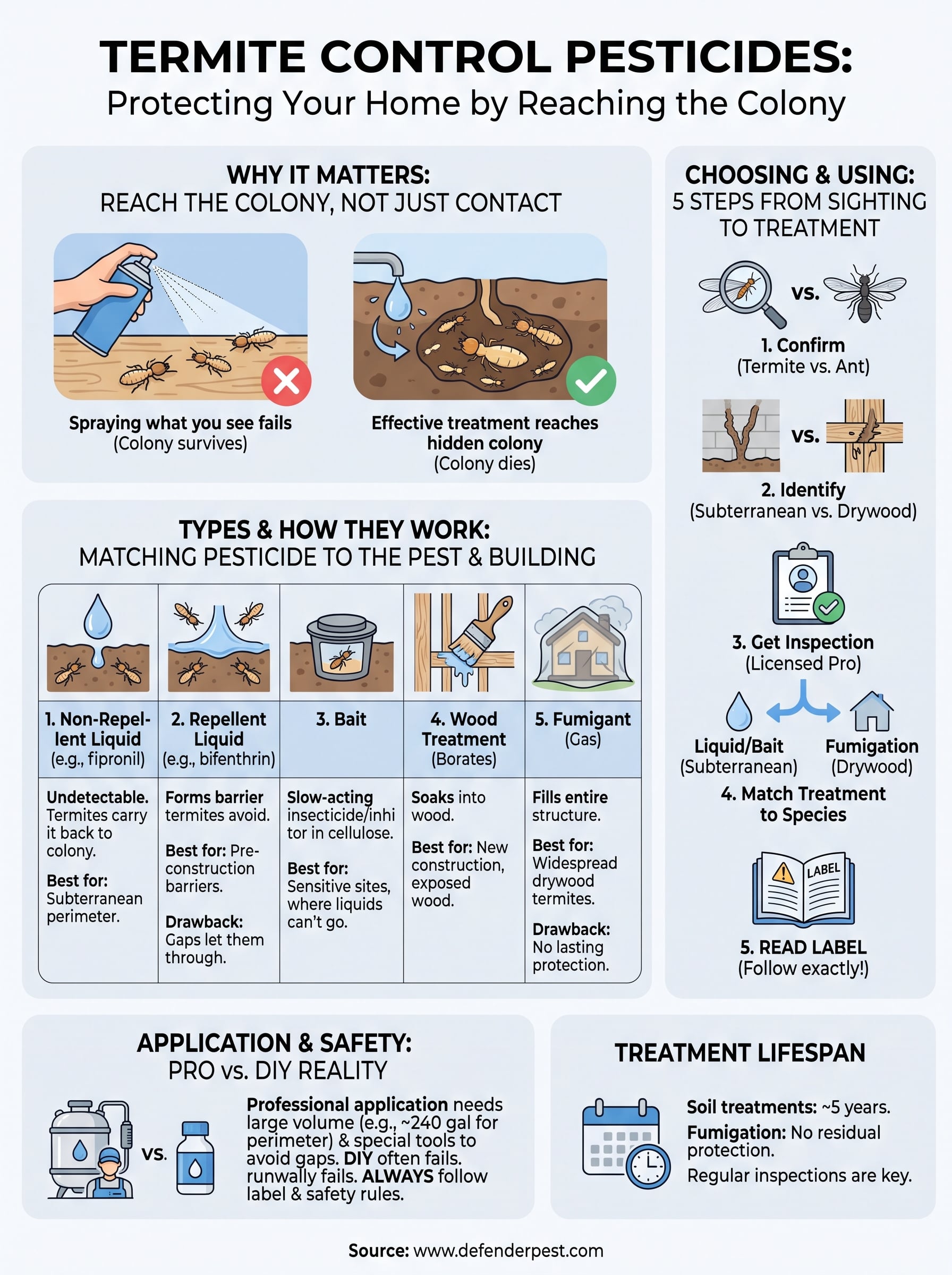 termite control pesticides infographic