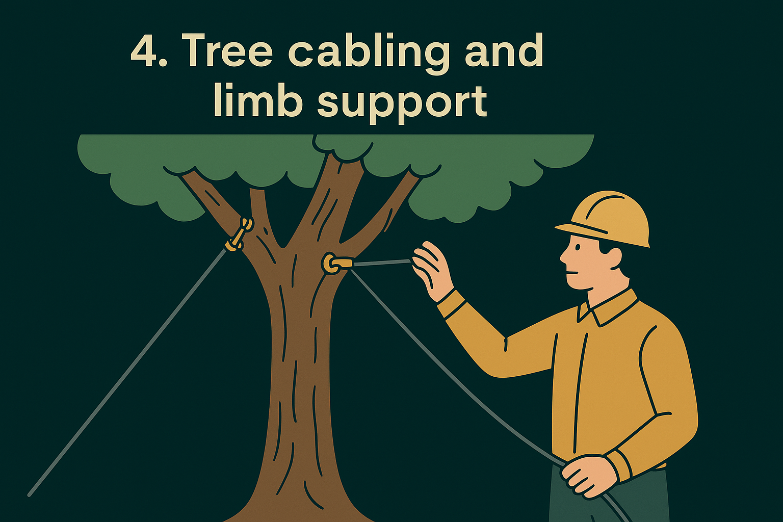 4. Tree cabling and limb support