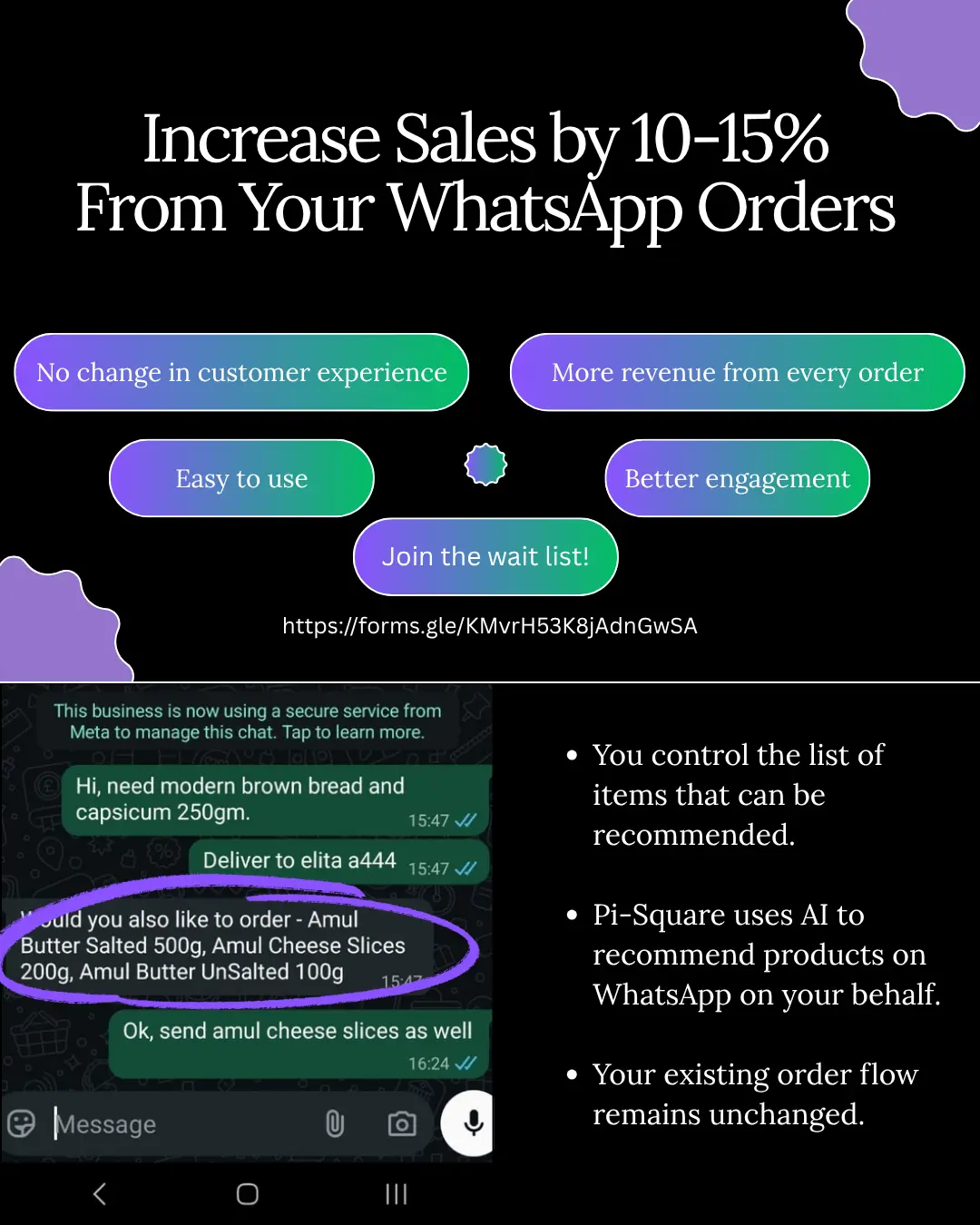 WhatsApp Upsells