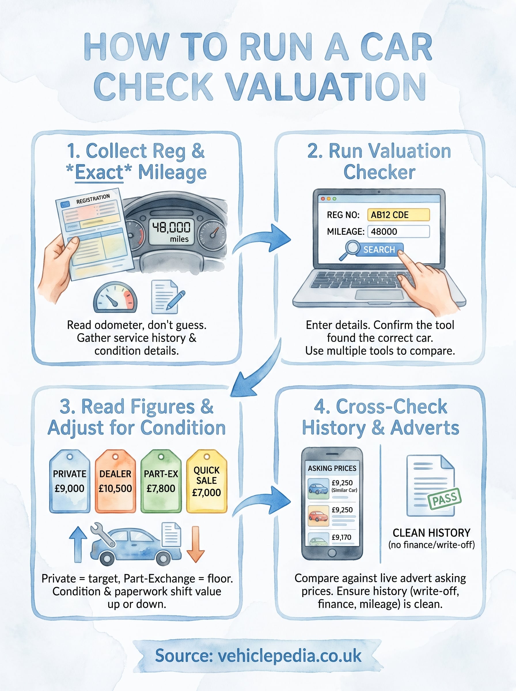 car check valuation infographic