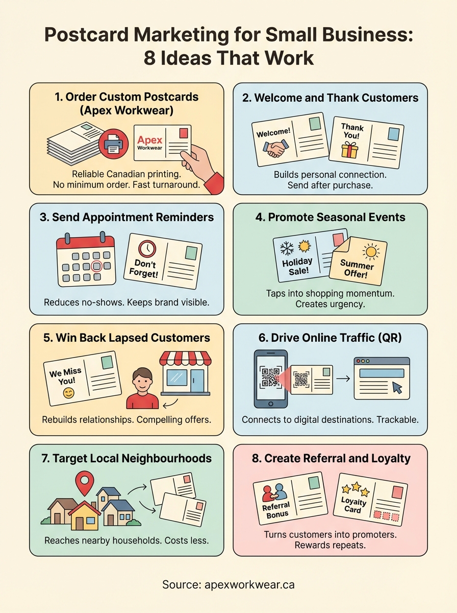 postcard marketing for small business infographic