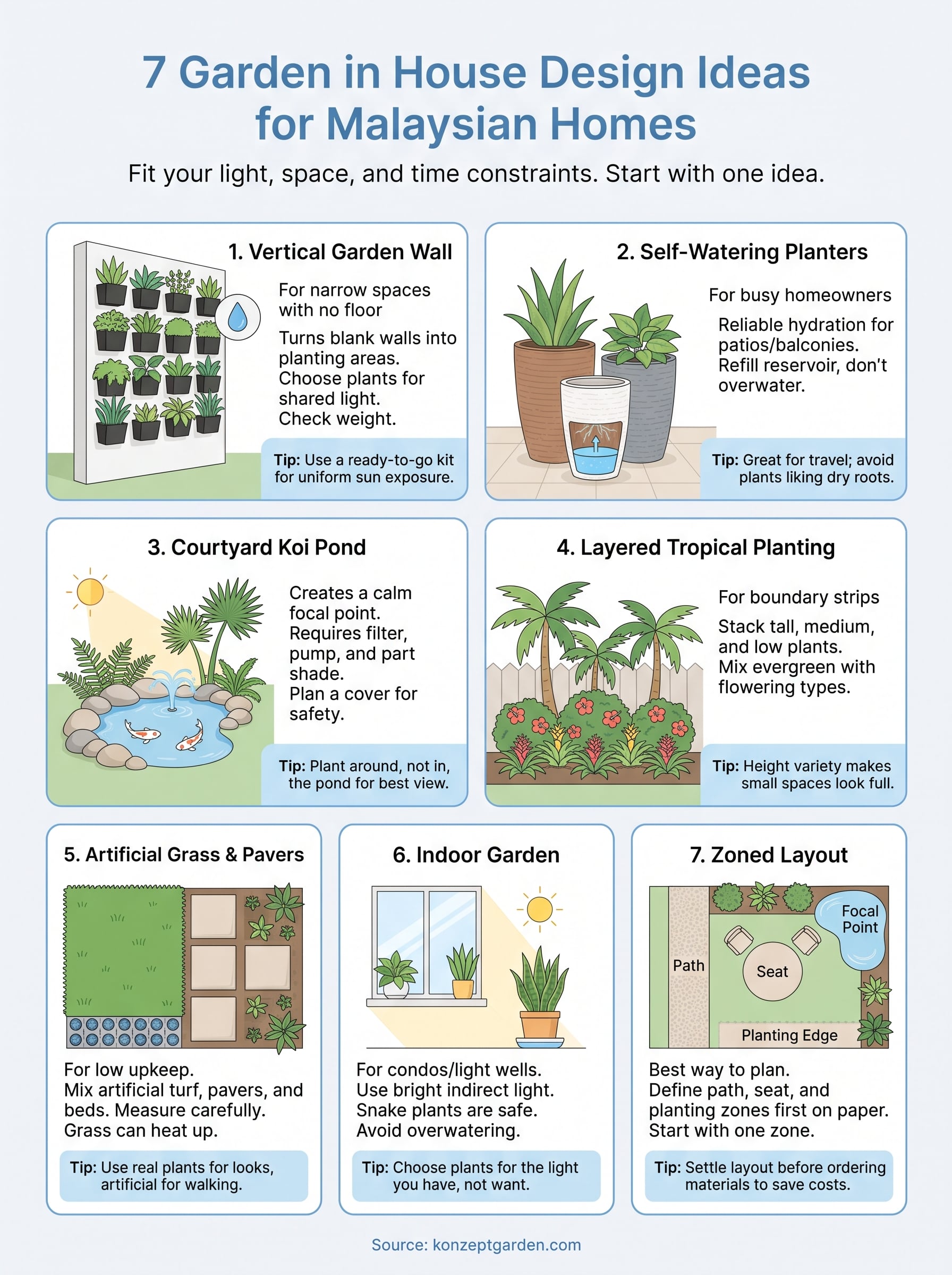 garden in house design infographic