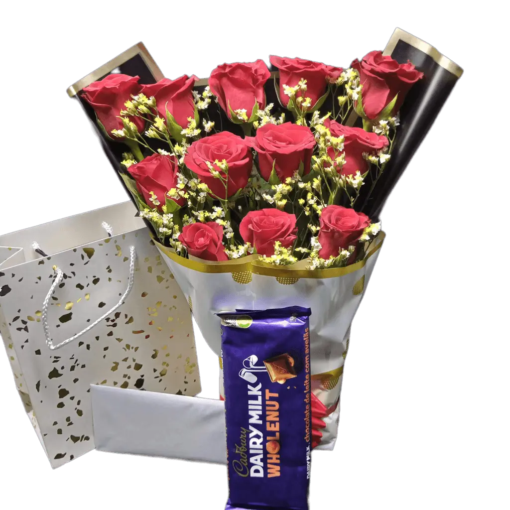 Flower Delivery and Chocolate in Nairobi Bloom & Bliss Combo