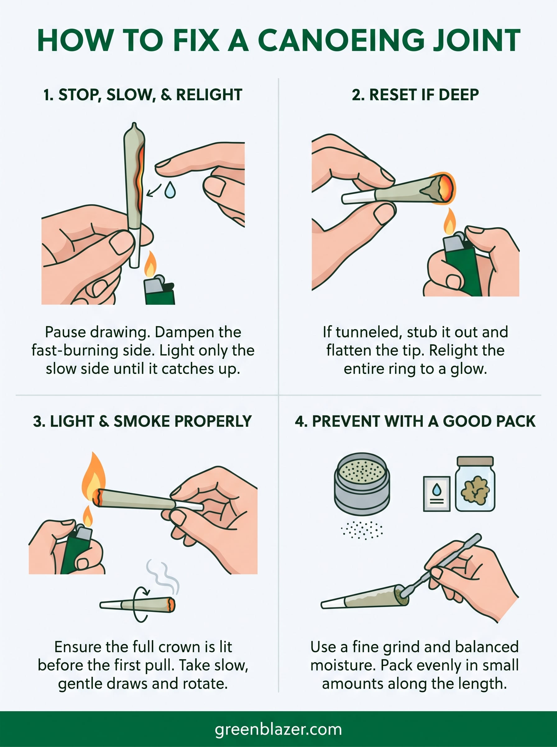 how to fix a canoeing joint infographic