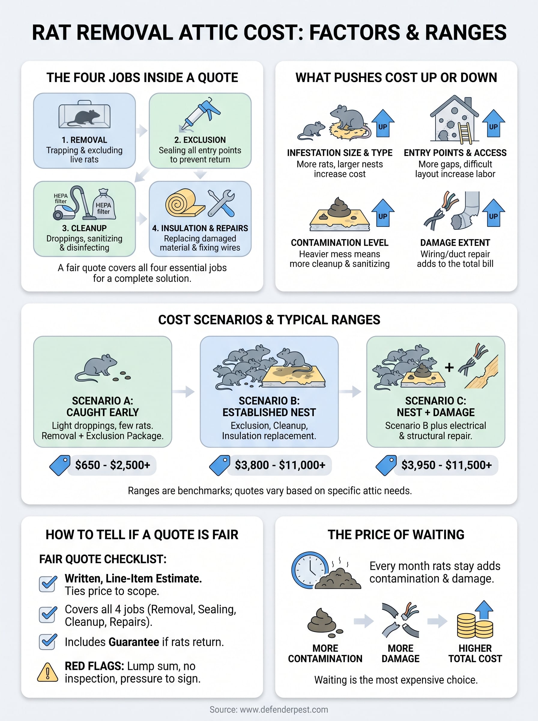 rat removal attic cost infographic