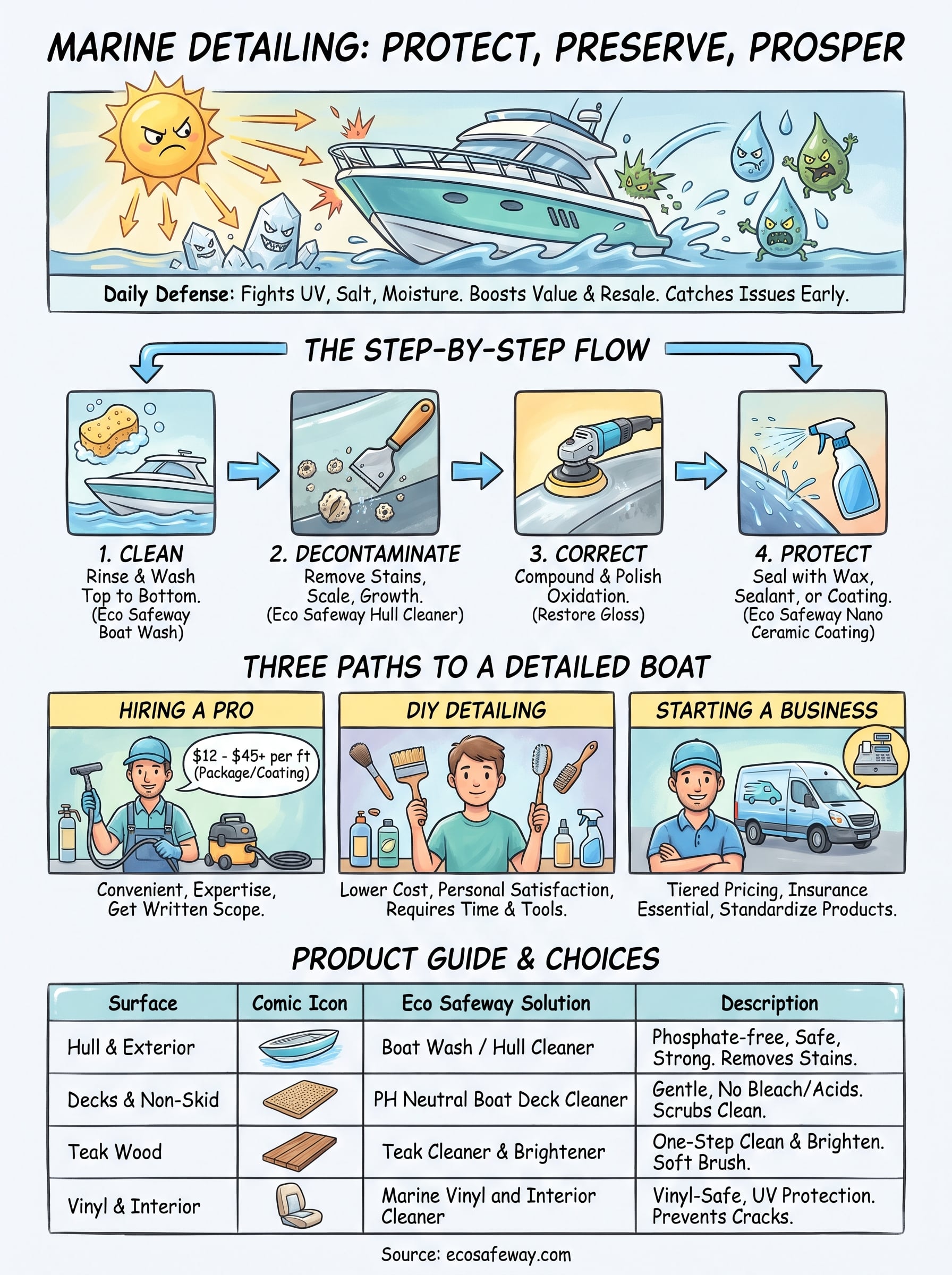 marine detailing infographic