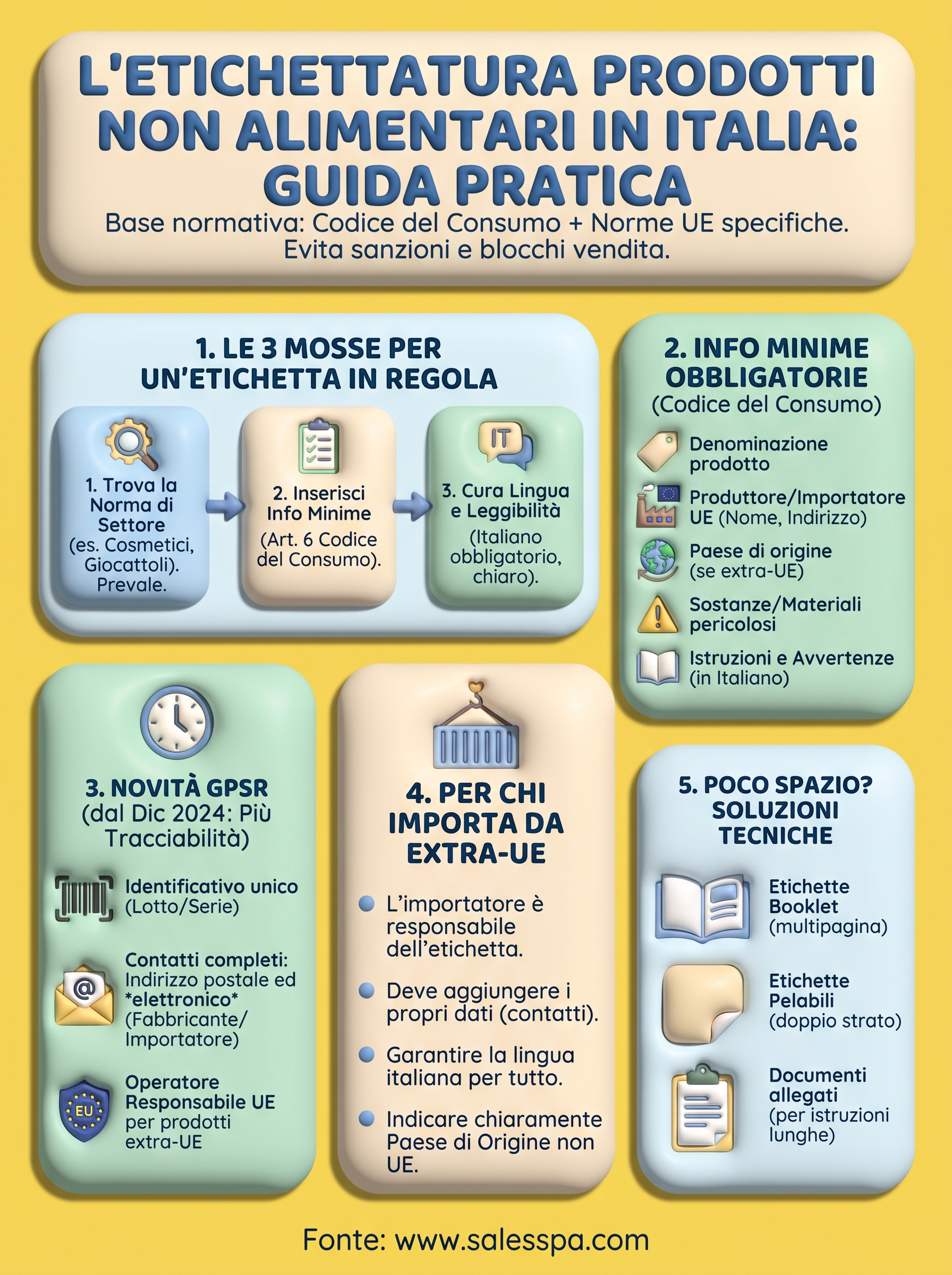 etichettatura prodotti non alimentari infographic