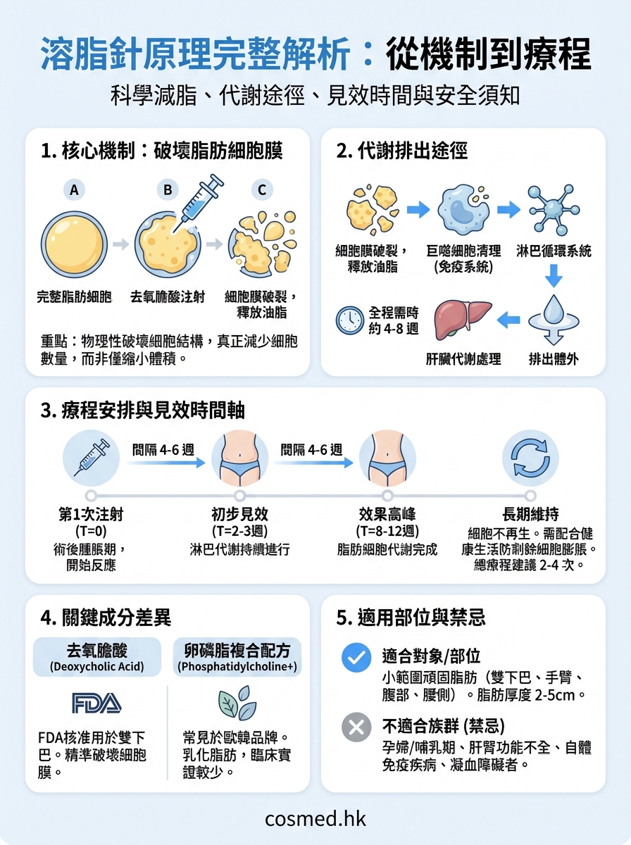 溶脂針原理 infographic