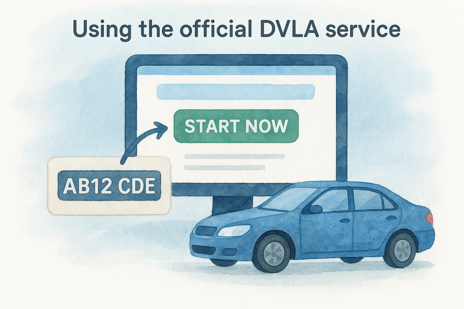 Using the official DVLA service