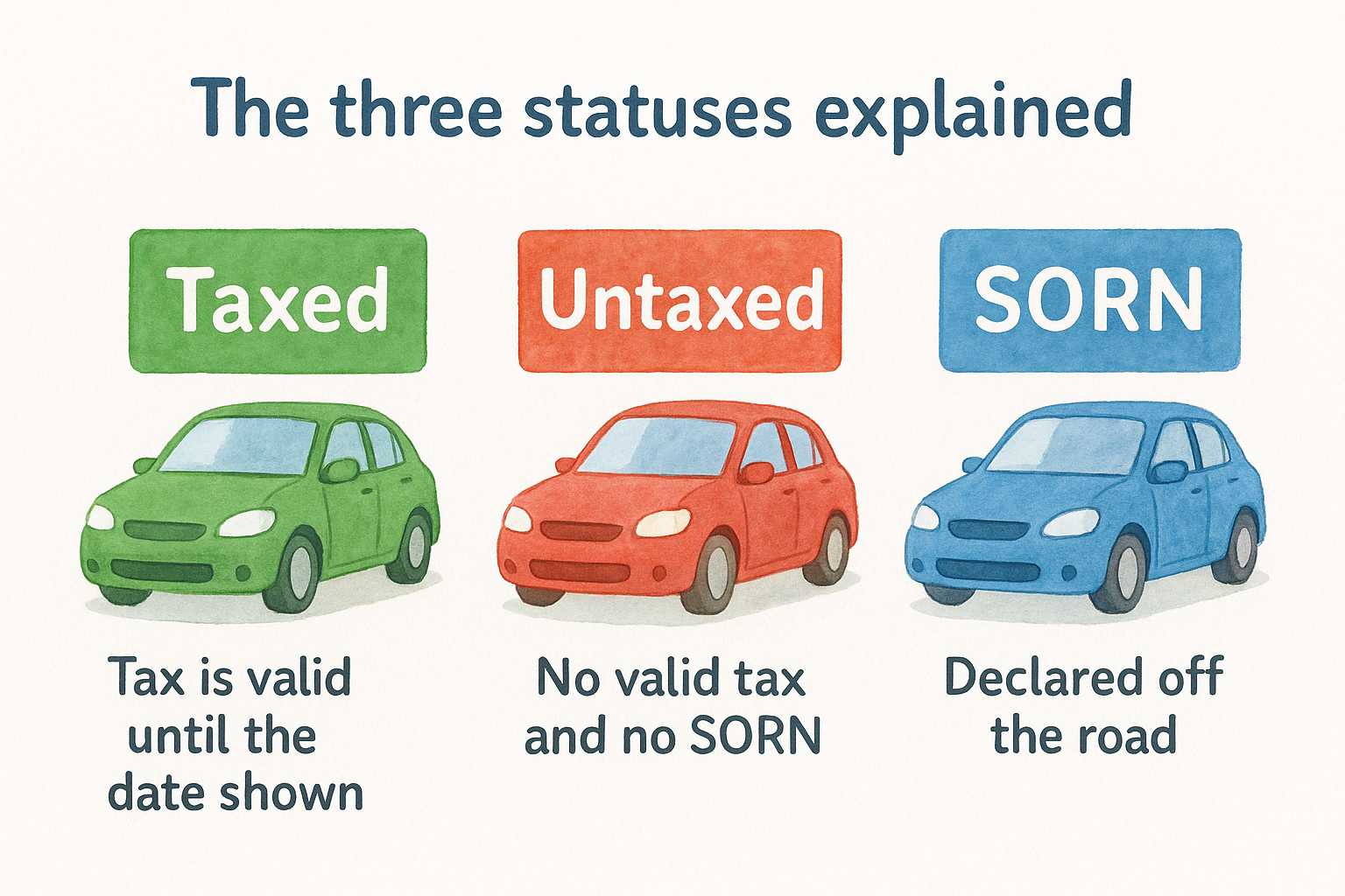 The three statuses explained