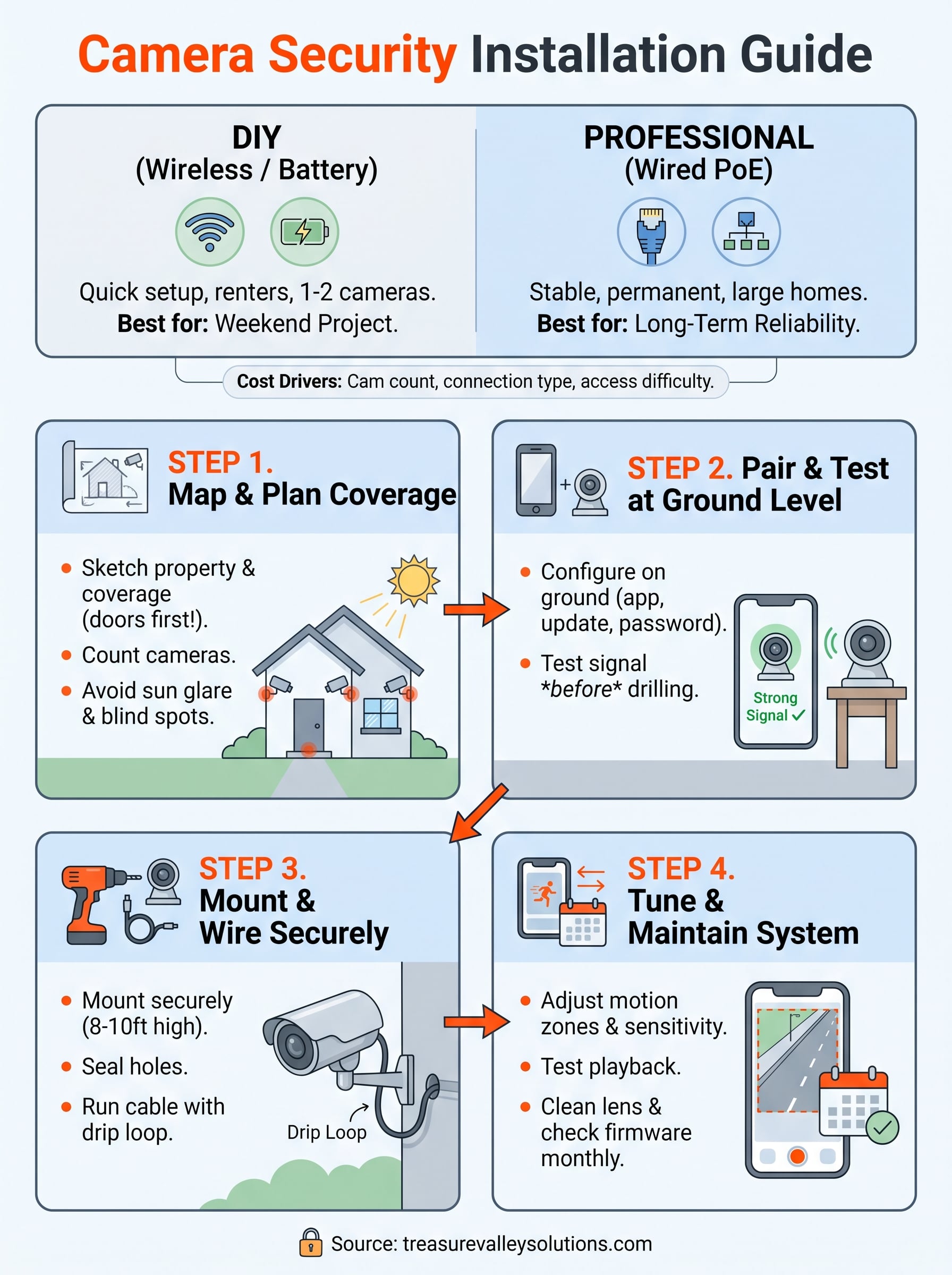 camera security installation infographic