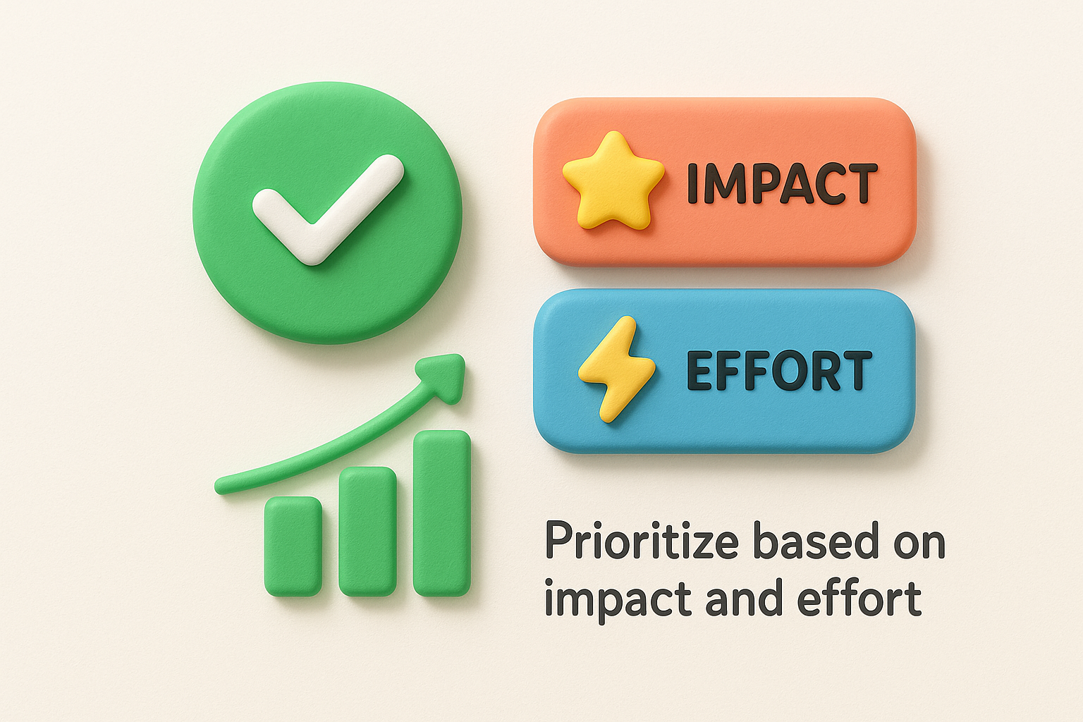 Prioritize based on impact and effort