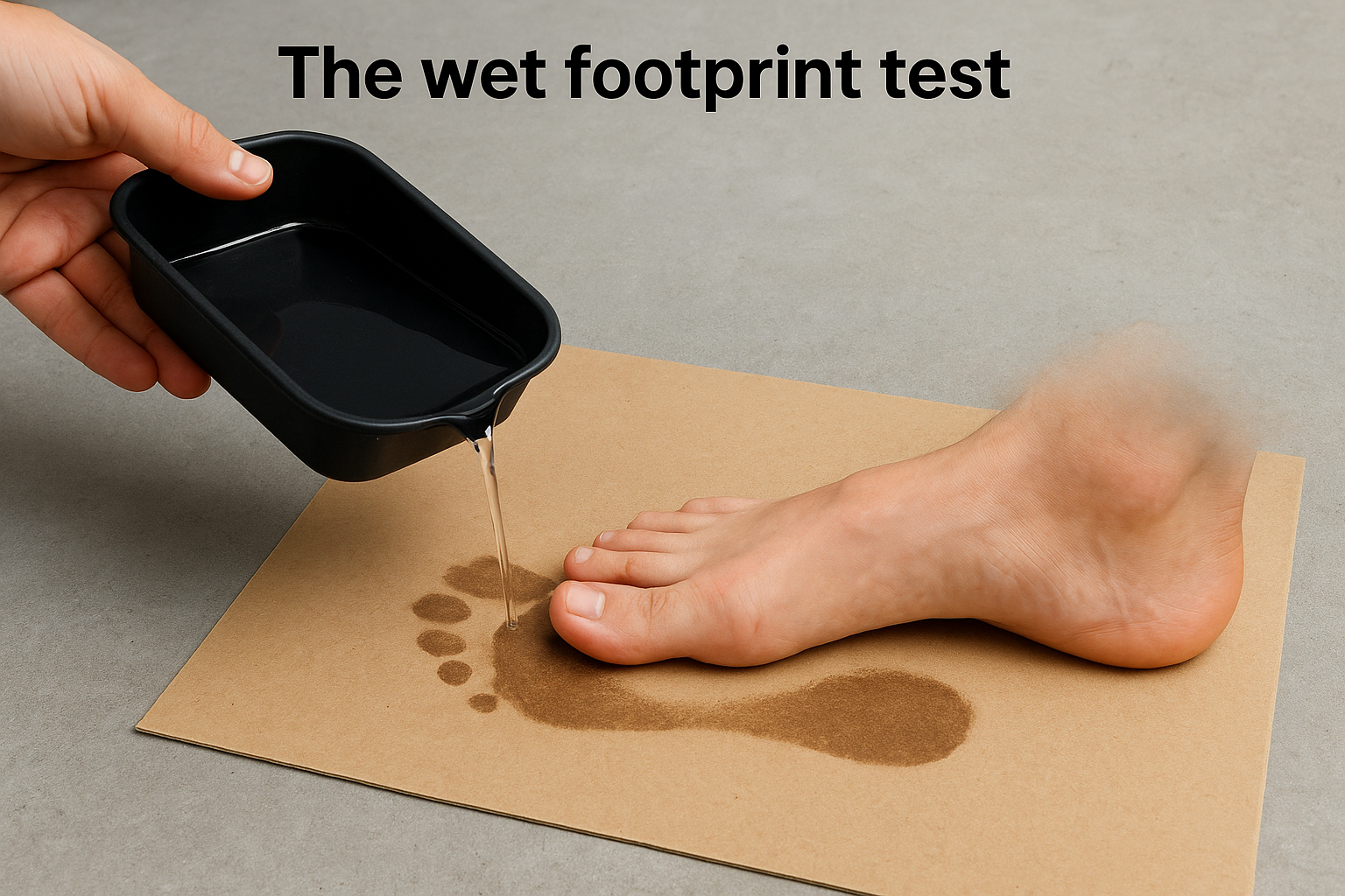 The wet footprint test