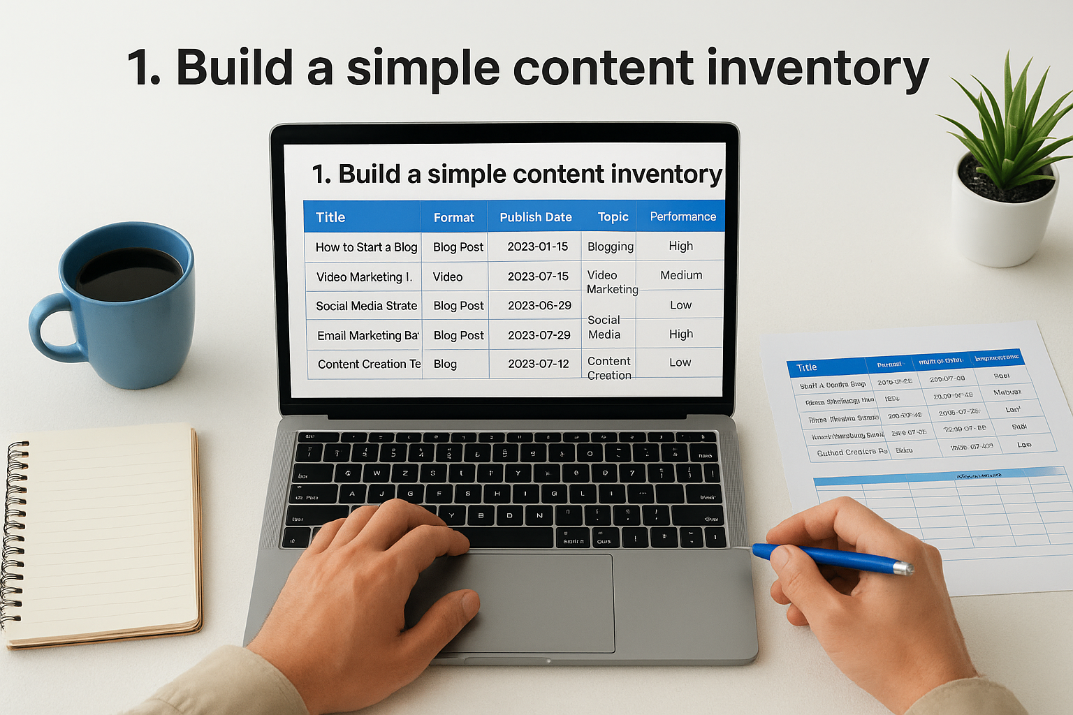 1. Build a simple content inventory