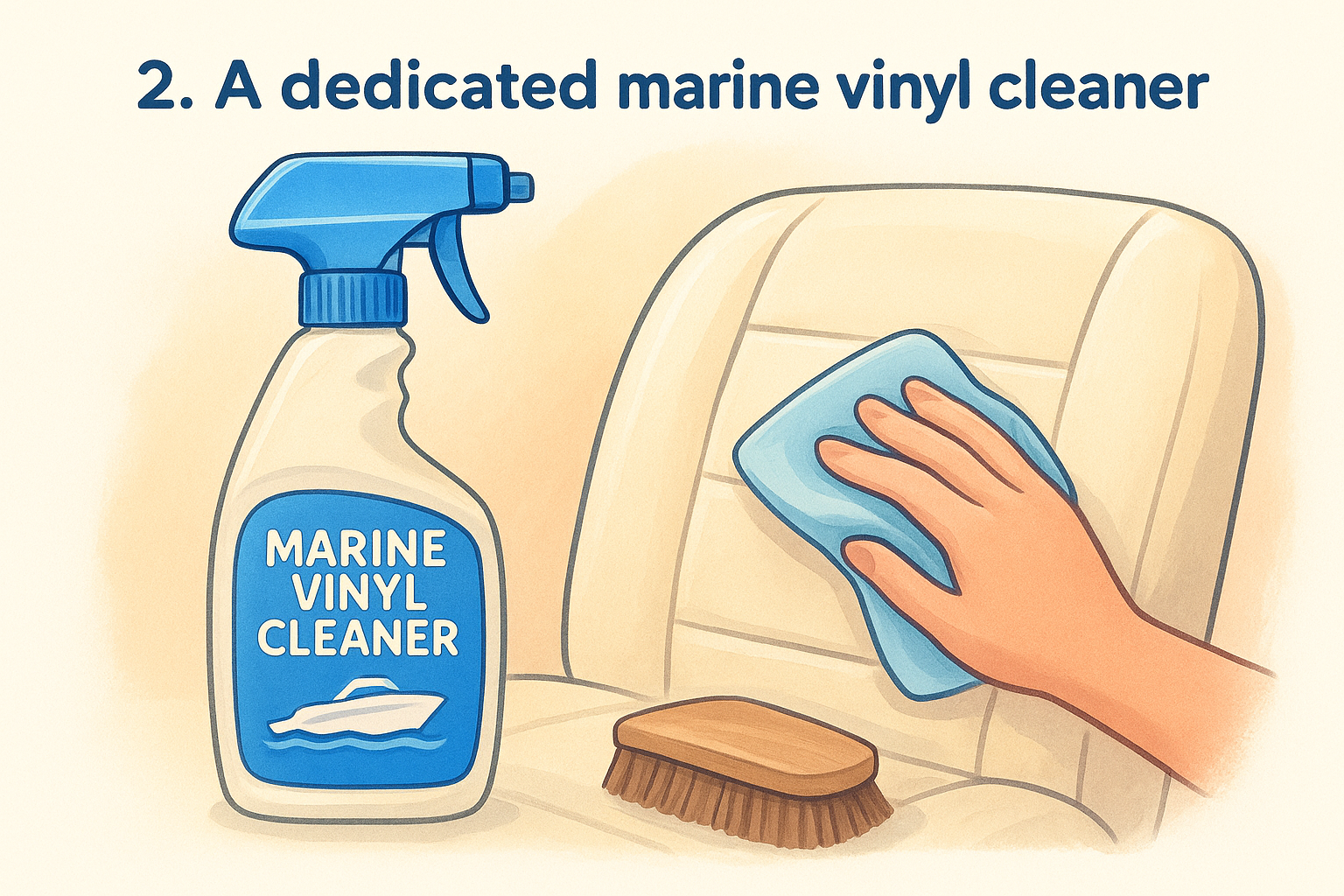 2. A dedicated marine vinyl cleaner