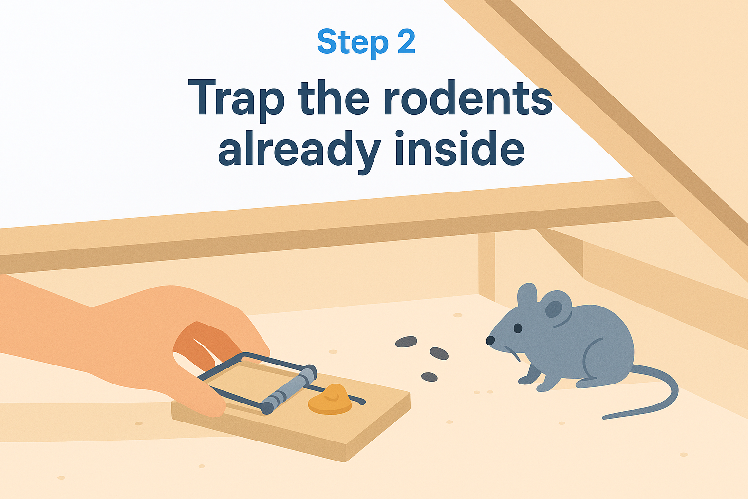 Step 2. Trap the rodents already inside