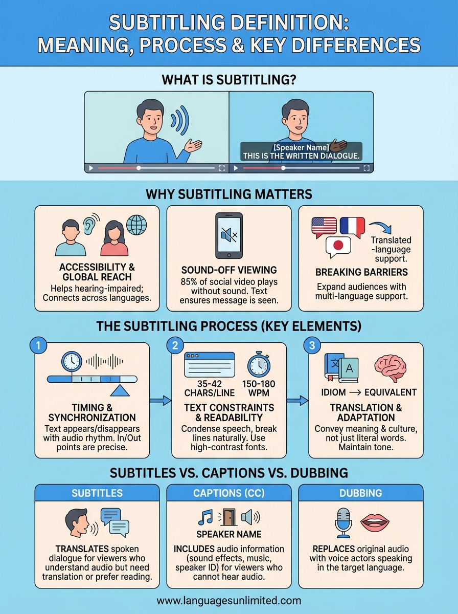 subtitling definition infographic