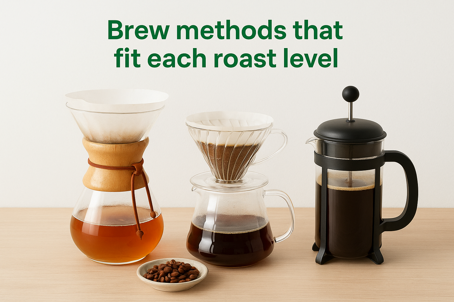 Brew methods that fit each roast level
