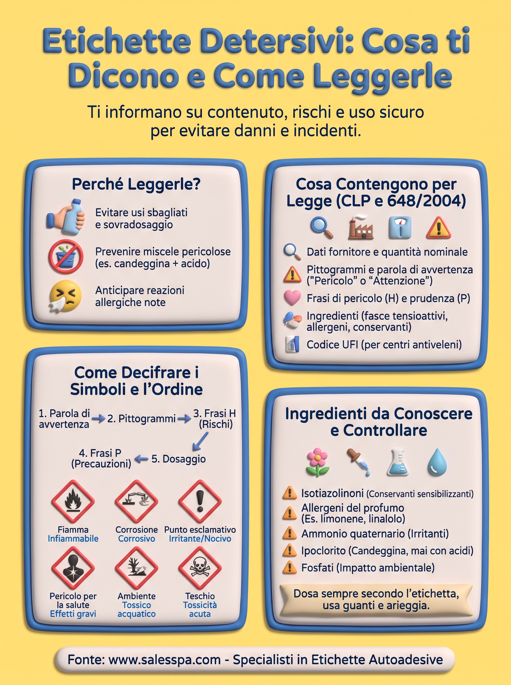 etichette detersivi infographic