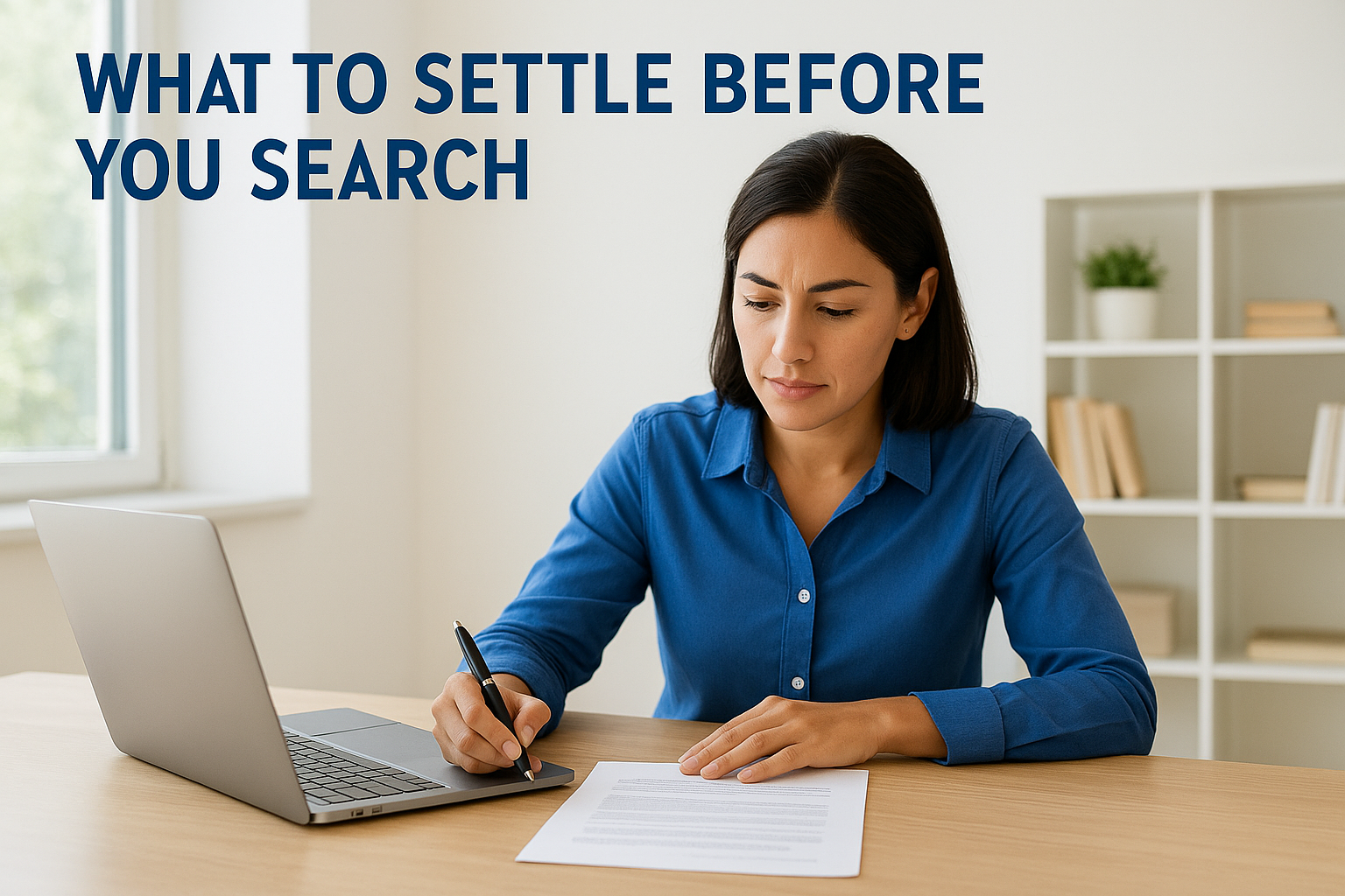 What to settle before you search